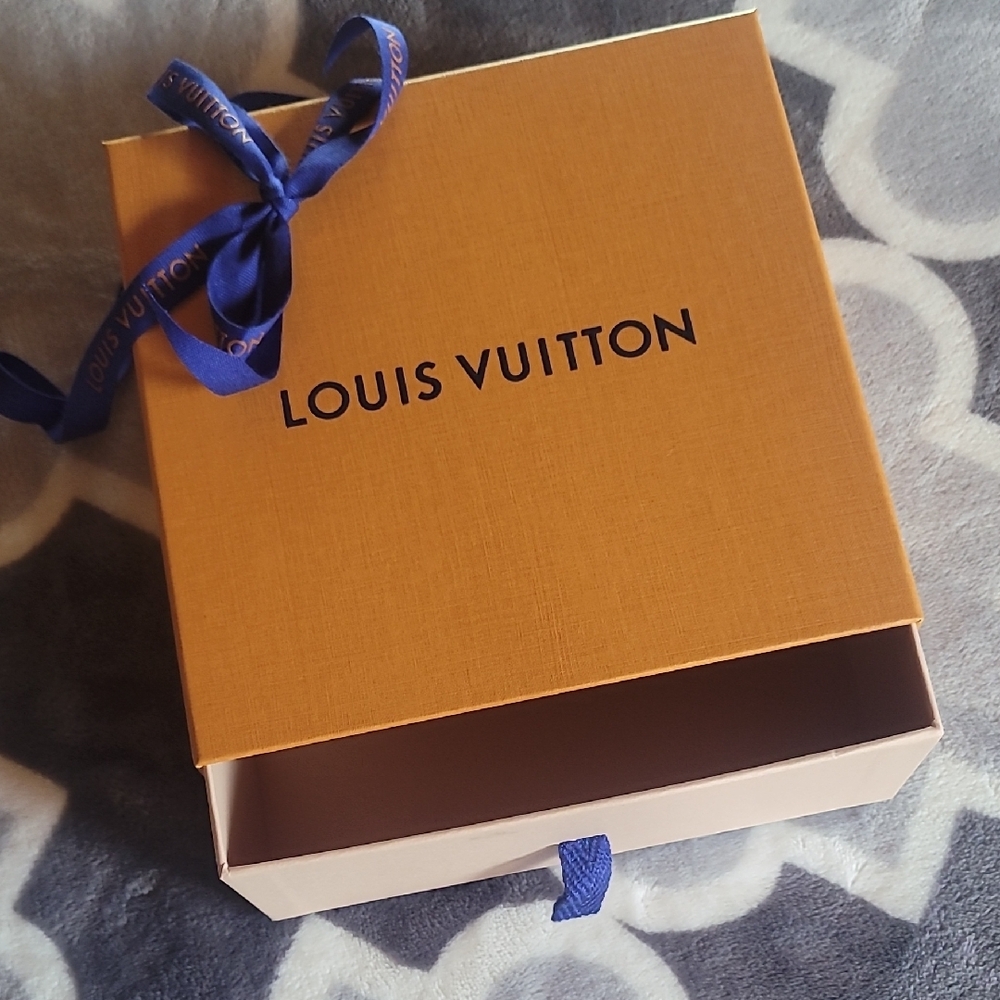 Louis Vuitton Jewelry Box with Blue Ribbon